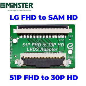 Adaptateur de carte de convertisseur LVDS 51 broches FHD LG vers 30 broches HD <span class=keywords><strong>Samsung</strong></span>, carte de carte, plaque, écran LCD LED <span class=keywords><strong>TV</strong></span>, panneau d'affichage, câble flexible, connecteur - Product Image 2