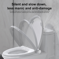 Couverture de siège de toilette bidet électronique pour hygiène féminine OEM/ODM, eau froide, forme allongée, buse autonettoyante, pour salle de bain moderne