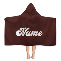 Personalisierte Decke mit Eigenem Namen und Logo, Farbdruck, Tragbarer Kapuzenpullover, Gemütliche Übergroße Heimdecke, Warme Winter-Geschenke