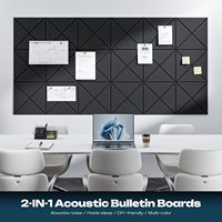 ZhenFornos Lot de 12 panneaux acoustiques auto-adhésifs X-Lined 12"X12"X0.4" en mousse insonorisante décorative, panneaux muraux absorbants le son 0.8