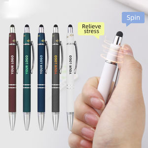 قلم حبر جاف معدني رياضي متعدد الوظائف 3 في 1 بشعار مخصص، مبتكر يعمل باللمس، هدية ترويجية إعلانية - Product Image 2