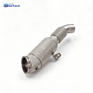 ท่อดาวน์ไปป์สแตนเลส T304 แบบไหลสูง พร้อมแผ่นกันความร้อน สำหรับ BMW B58 3.0T - Product Image 5