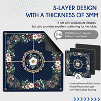 Tapis de Mahjong de luxe en néoprène de 33 pouces, tapis de Mahjong américain, impression personnalisée, tapis de bureau moderne
