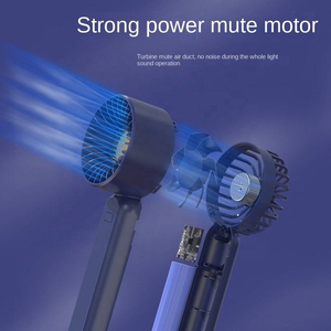 Multifunctional Handheld <b>Mini</b> Fan Built‑in Warm LED Lamp Rechargeable Personal Air <b>Cooler</b> With Detachable Stand - Product Image 1