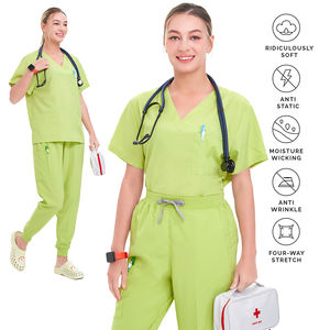 Tenues Médicales Unisexe Tendance pour Femmes : Ensembles de Blouses et Pantalons Extensibles et Doux pour Soins, Pyjamas Médicaux, Uniformes Chirurgicaux pour Hôpitaux, Cliniques Dentaires et Vétérinaires - Product Image 2