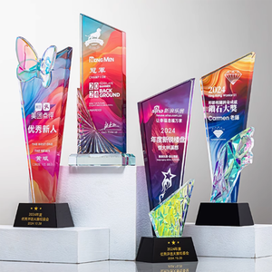 Trofeo di cristallo trofeo di vetro della barca a vela trofei galvanici splendente commemorazione del premio d'onore aziendale - Product Image 6