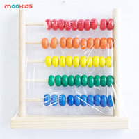 Boulier en bois écologique pour enfants Jouet d'apprentissage précoce des mathématiques Chiffres Comptage Calcul des perles Boulier Jouet en bois pour enfants