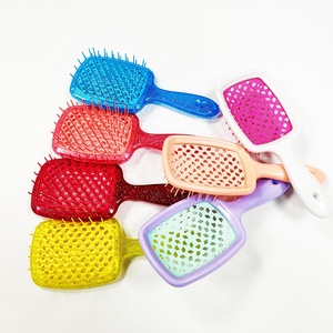 Logo personalizzato districante Set di pennelli per capelli ricci, distangler spazzola per capelli con addominali in Nylon spazzolino per Shampoo massaggiatore per cuoio capelluto con scatola - Product Image 4