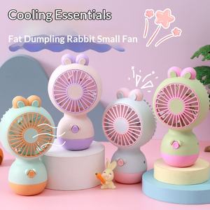 Mini ventilateur de <span class=keywords><strong>bureau</strong></span> silencieux à piles au lithium rechargeable par USB, motif petit pot de fleurs mignon, idéal pour l'été, cadeau d'anniversaire pour <span class=keywords><strong>fille</strong></span> - Product Image 1