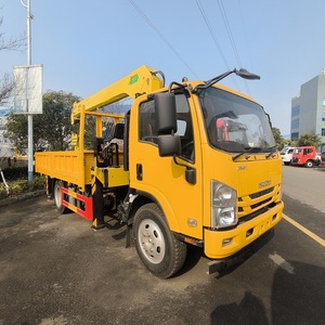<strong>ISUZU</strong> 4x2 5 Tonne Hydraulic Straight Telescopic Boom <strong>Truck</strong>-Mounted <strong>Crane</strong> with 190hp Engine Euro 3 Emission Tipper for Sale - Product Image 3