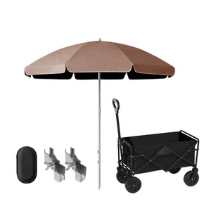 Bulk Customizable Manual Iron <b>Frame</b> Windproof Beach Umbrella with 180cm Diameter Commercial Grade for Resorts Parks & Events - Product Image 2