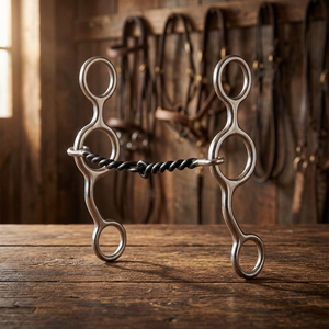 Bocado de Caballo Personalizado de Acero Inoxidable y Cobre con Boquilla Trenzada para Entrenamiento de Equitación Western - Product Image 1