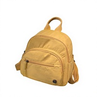 Sac à dos en nylon pour femme, style été 2025, petit, léger, multi-poches, polyvalent, décontracté, résistant à l'eau, en polyester, à porter sur la poitrine