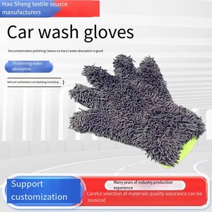 Vente en gros de gants de lavage de voiture en microfibre à 5 doigts mitaines de nettoyage en chenille pour roues, peinture et détails (imperméables et sans rayures) - Product Image 4