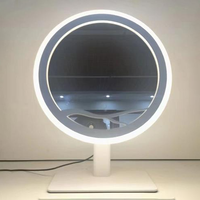 Nouveau Personnalisé Les Deux Côté Saloon Cosmétique 12v Led Miroir Table Maquillage avec Miroir avec Leds Lumières Capteur Pilates Studio 48*36
