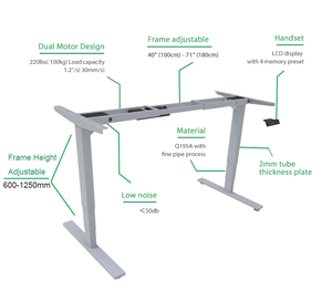 Flexible saludable personalizado ajustable en altura de elevación sentado <span class=keywords><strong>a</strong></span> De pie ejecutivo Escritorio de pie - Product Image 5