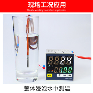 Sonda de medición termocoplada tipo T/E/J/K, sellada en rollo, resistente al agua y al aceite, con cable de PTFE, sensor de temperatura. - Product Image 5