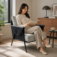 Fauteuil de salon moderne et luxueux, design unique, rembourré, pour une détente confortable