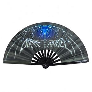 13 Inch Bamboo Crafts <b>Large</b> Clap Festival Folding <b>Fans</b> for Line Dance Popping for Boots on the Ground Clack <b>Fan</b> - Product Image 4