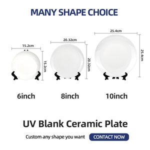 Plato de Cerámica con Impresión UV, Plato Conmemorativo de Boda, Plato Redondo Blanco de Porcelana de 6, 8 y 10 Pulgadas con Soporte de Plástico - Product Image 4