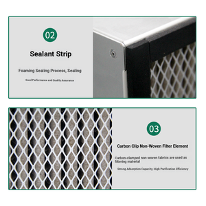 उच्च दक्षता कार्बन कपड़ा गैर बुना हुआ हेपा एयर फिल्टर हेपा एयर फिल्टर हू HAC सिस्टम की गंध और आवाज हटाने के लिए - Product Image 4