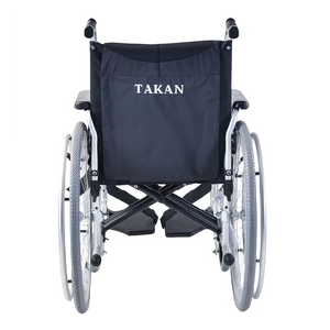 รถเข็นวีลแชร์พรีเมียม รุ่น Takan SYIV100-46A โครงอะลูมิเนียม ที่วางแขนแบบพับได้ ที่พักเท้าพับได้ เบรกแบบล็อคอัตโนมัติ รับน้ำหนักได้ 120 กก. แบบปรับด้วยมือ - Product Image 4
