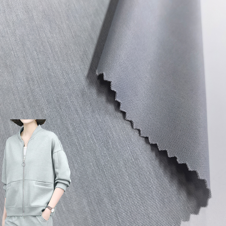 Factory Price TR Air Layer Cloth 220GSM 51%Rayon 43%Polyester 6%Spandex Solid Color Viscose Scuba Fabric for Jacket,Tracksuit