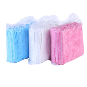 Capuchon de tête bouffant non tissé jetable et couverture de cheveux/capuchon à clip/filet à cheveux/casquettes non tissées 10g PP 21 pouces BLEU - Product Image 6