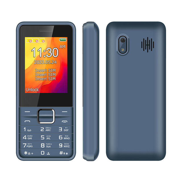 OEM 2.4 Inch 25BI Long Standby Battery Fashion GSM Keypad 3 SIM 3 Standby Mobile Phone