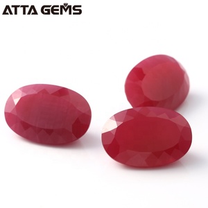 #5 Color duro forma ovalada rubí sintético <span class=keywords><strong>piedra</strong></span> precio por quilate para joyería - Product Image 4