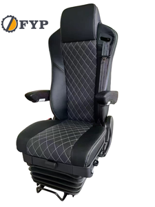 مقعد سائق شاحنة هوائي مُعدَّل بنظام تعليق هوائي ووسادة هوائية من الجلد عالي الجودة من مورد مصنع صيني - Product Image 5