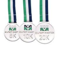 Médailles et rubans de sports d'hiver de sublimation en métal blanc personnalisé médaille de récompenses de sports de natation de cyclisme de basket-ball militaire de fer