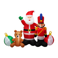 6 pieds et 8 pieds Décorations de Noël gonflables à DEL pour jardin extérieur, pelouse et jardin Décorations d'hiver Décoration