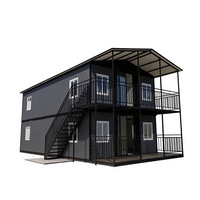 Maison préfabriquée moderne, compacte, pliable et extensible, type conteneur, 3 chambres avec salle de bain