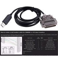 Câble Null Modem USB vers DB-25 mâle CNC DNC FTDI avec contrôle de flux logiciel CNC-SW-25M