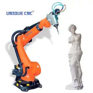 Maquinaria de piedra, brazo robot de 7 ejes, máquina de grabado de escultura 3D cnc, máquina curva de estatua de piedra para granito de mármol