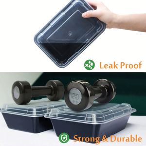 Boîte à emporter rectangulaire en plastique, best-seller, 38 oz, récipient alimentaire micro-ondable - Product Image 3