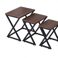 Table d'appoint minimaliste de style nordique en marbre, table basse ronde en bois massif, portable et durable, pour salon et balcon