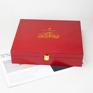 Boîte de rangement <span class=keywords><strong>en</strong></span> cuir et <span class=keywords><strong>bois</strong></span> de style rétro personnalisée <span class=keywords><strong>avec</strong></span> <span class=keywords><strong>serrure</strong></span> pour protéger les articles <span class=keywords><strong>en</strong></span> verre, les bijoux et les ensembles de parfums, logo personnalisé - Product Image 2