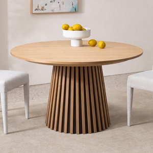 <span class=keywords><strong>Tavolino</strong></span> <span class=keywords><strong>da</strong></span> Caffè Convertibile in Tavolo <span class=keywords><strong>da</strong></span> Pranzo in Stile Francese, Tavolo <span class=keywords><strong>da</strong></span> Pranzo Allungabile Rotondo in Legno Scanalato - Product Image 3