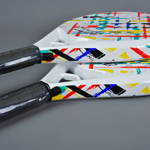 ไม้เทนนิสและไม้พาเดลพร้อมแผ่นคะแนนพื้นผิวหยาบ ด้ามจับไฟเบอร์เกรดพรีเมียม ดีไซน์พกพาสะดวกสำหรับการฝึกซ้อม - Product Image 3