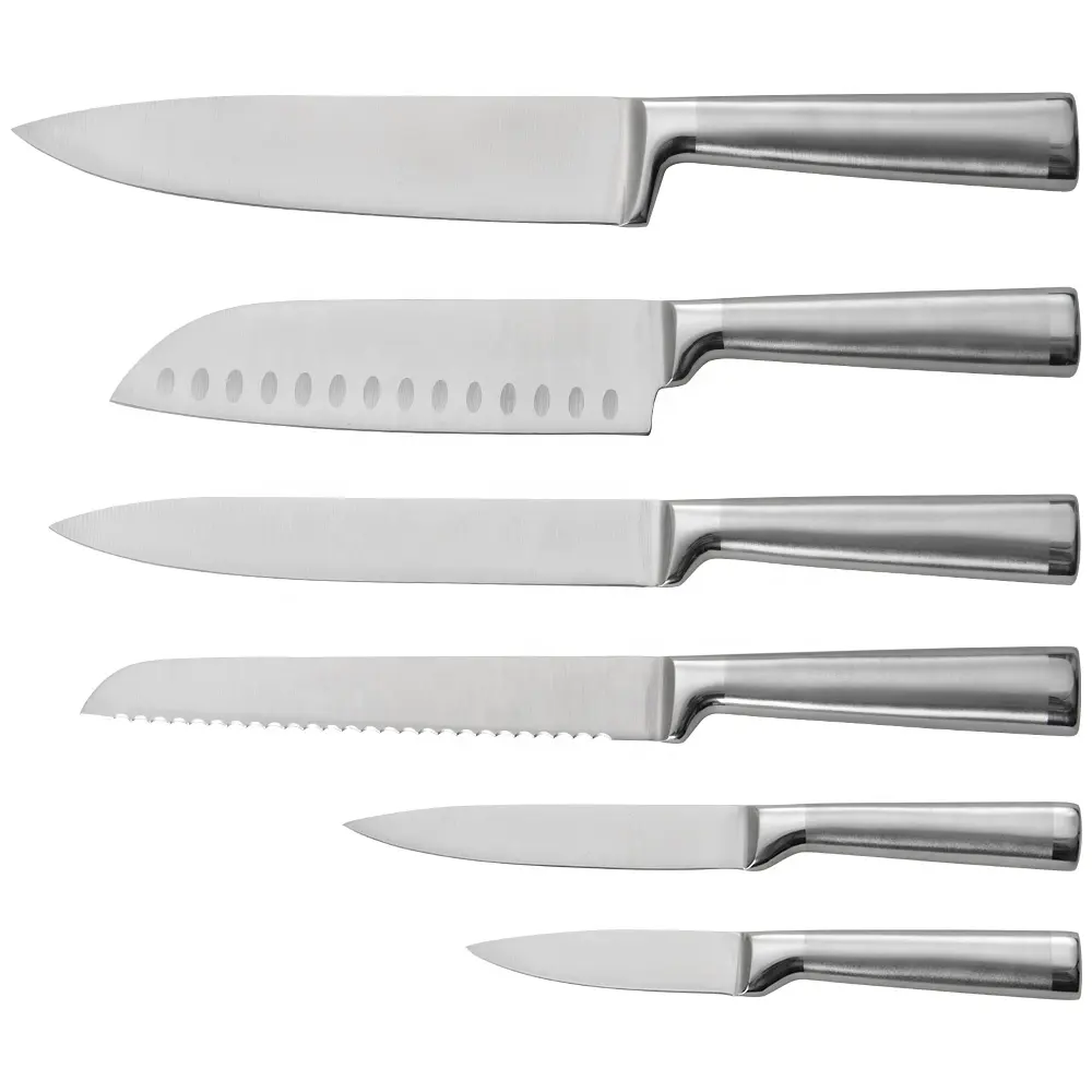 Bán Buôn 6 Cái Knife Set Thép Không Gỉ Bếp Knife Bền Chef 'S Blade Dao Kéo Gia Đình Cho Nhà Bếp