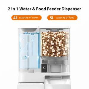 Электрический автоматический питатель для домашних животных с диспенсером для воды, Гравитационный дизайн, белая этикетка, вариант микрочипа, совместимый - Product Image 2