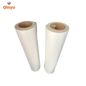 Impresión digital Qinyu 50 cm 17 pulgadas mate 100u corte plano ter formato ancho lentejuelas DTF papel rollo de película hoja A3