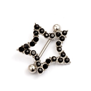 Anillos de Pezón Personalizados <span class=keywords><strong>Gaby</strong></span>, Recién Llegados, Forma de Estrella, Anillos de Pezón de Acero Inoxidable, Joyería para Piercing Corporal - Product Image 5