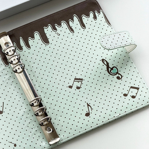 Album Fotografico A5 in Pelle PU di Alta Qualità con Fogli Staccabili, Tema Note Musicali al Cioccolato e Menta, Raccoglitore per Fotocard Kpop <span class=keywords><strong>da</strong></span> 3 Pollici - Product Image 6