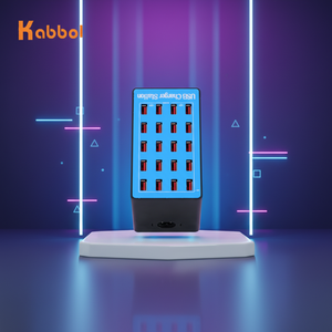 Estación de Carga USB de 20 Puertos y 100W, Cargador de Escritorio con Salida de 5V/20A y Corriente de 2A, Material ABS, Cargador de Teléfono para Auriculares - Product Image 1