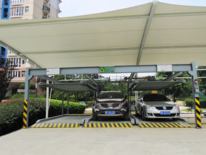 उच्च गुणवत्ता 2-पोस्ट दोहरी हाइड्रोलिक ऊर्ध्वाधर कार पार्किंग लिफ्ट भंडारण स्टेकर ऑटो पार्किंग सिस्टम - Product Image 5