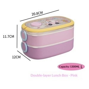 Cute Cartoon Compartment Stainless Steel Thermal <b>Bento</b> <b>Lunch</b> <b>Box</b> with Leak-Resistant Lid for <b>Kids</b> Students & Office Workers - Product Image 3