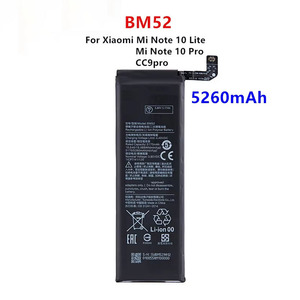 <span class=keywords><strong>แบ</strong></span><span class=keywords><strong>ต</strong></span>เตอรี่ลิเธียมโพลิเมอร์เกรด A BM52 5260mAh สำหรับโทรศัพท์มือถือ Xiaomi <span class=keywords><strong>Mi</strong></span> <span class=keywords><strong>Note</strong></span> <span class=keywords><strong>10</strong></span> Pro ได้รับการรับรองมาตรฐาน CE FCC RoHS ขายส่ง - Product Image 1